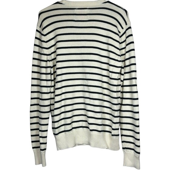 American Eagle Men’s Striped Crewneck Sweater Medium Athletic Fit 100% Cotton - Picture 8 of 11
